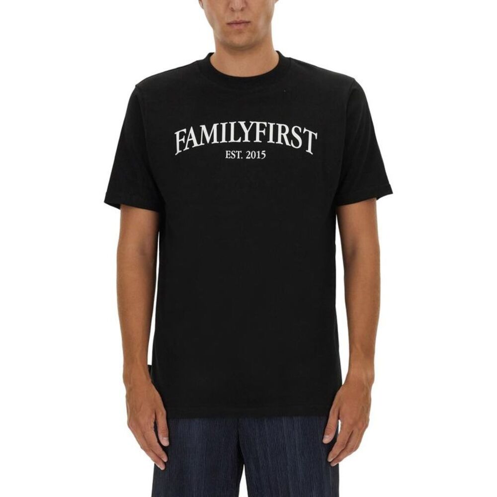 FAMILY FIRST Men's Graphic Logo Crewneck T-Shirt Men BLACK T-Shirts